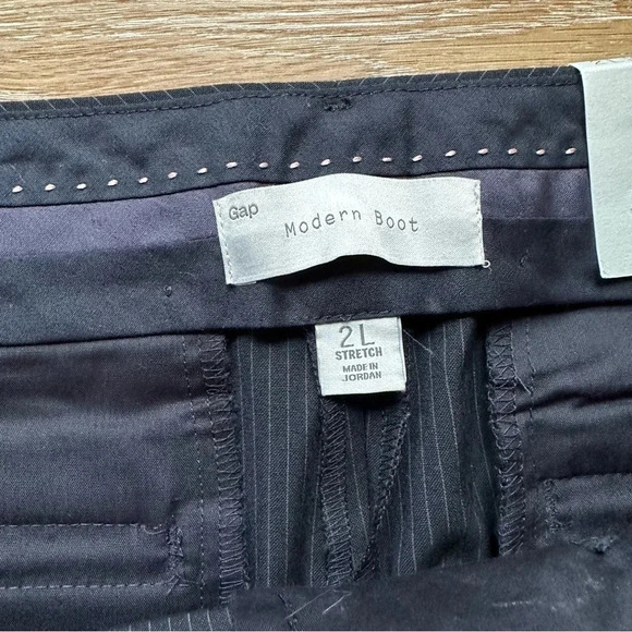 Gap Women's Stretch Modern Boot Black Pin Stripe Dress Pants Size 2 Long NWT - Picture 4 of 14